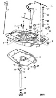 Переходная пластина 4-Х ТАКТНОГО ПЛМ MERCURY 40 Серийный номер от 1C049739 и выше