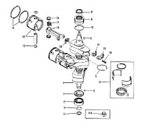 Коленвал, поршни и шатуны (#638-8532-1) 2-Х ТАКТНОГО ПЛМ MERCURY 90 Серийный номер от 0C222000 до 0D283221