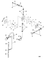 Топливный насос (ручной) 2-Х ТАКТНОГО ПЛМ MERCURY 50EO Серийный номер от 0P325500 и выше