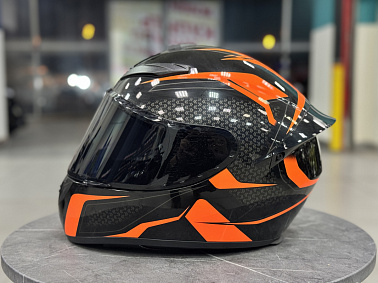 Шлем интеграл HETOSHI XD1-89 цв. Черно-оранжевый р.XXXL