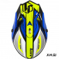 Козырек для шлема JUST1 J38 BLADE синий/Hi-Vis желтый/черный