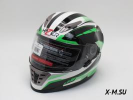 Шлем мото HIZER B599 #1 white/green