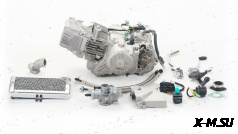 Двигатель 190см3 1P62YML-2 W190 (62x62)+радиатор ZONGSHEN для питбайков