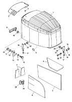 Верх капота 4-Х ТАКТНОГО ПЛМ MERCURY 115 Серийный номер от 10T801000 до 1B226999