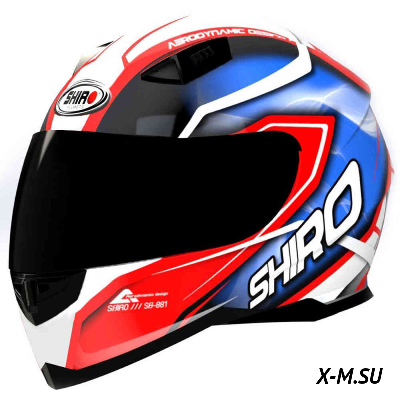 Шлем SHIRO SH881 MOTEGI Red/Blue