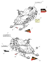 Наклейки снегохода СММ РЫБИНКА-04