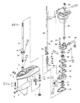 Корпус шестерни, приводной вал 4-Х ТАКТНОГО ПЛМ MERCURY 6 Серийный номер от 0R000001 до 0R067089